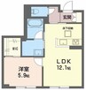 シャーメゾン野田レジデンス 1LDKの間取り