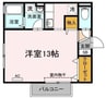 ももたろうハイツ 1Rの間取り