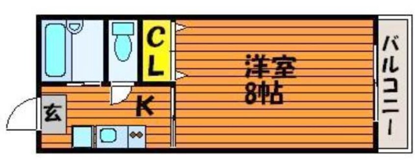 間取図 サンハイツ岡大Ⅱ