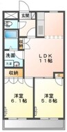フェアリー芳明 2LDKの間取り