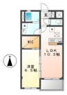 プラッツ・ユーⅤ 1LDKの間取り