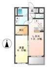 プラッツ・ユーⅤ 1LDKの間取り