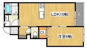 間取図 プティーシュシュ庭瀬北　北棟