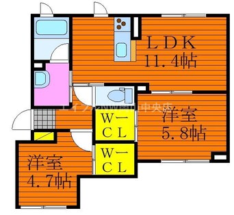 間取図 フルールK