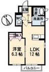 セブンス青江アネックス 1LDKの間取り