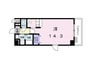 リョーアイ 1Rの間取り