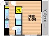 スタシオン南 1Kの間取り