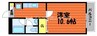 ＪＲＢハイツ倉敷駅前 1Kの間取り