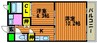 エルフィン 1LDKの間取り