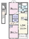 フリーデＡ 2LDKの間取り