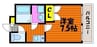 アベニュー大供 1Kの間取り