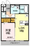 フィールド　ハタ 1LDKの間取り