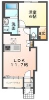オータムめぐみⅢ 1LDKの間取り