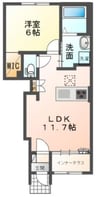 オータムめぐみⅢ 1LDKの間取り