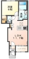 オータムめぐみⅢ 1LDKの間取り