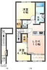 オータムめぐみⅢ 2LDKの間取り