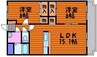 マリベール中仙道 2LDKの間取り