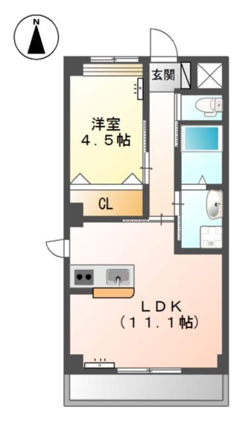 間取図 ディアコート下伊福