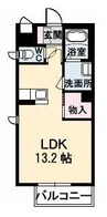 アンシャンテ厚生 1Kの間取り