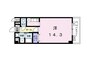 リョーアイ 1Rの間取り