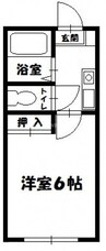 SD津島 1Kの間取り