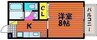メルベーユ青江 1Kの間取り