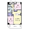 サザンクロス 2LDKの間取り