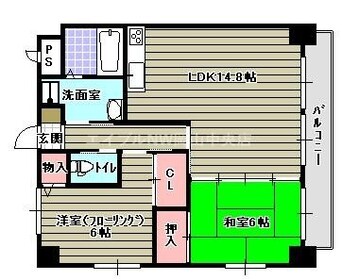 間取図 アンブシュール京橋