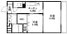 ASプレミアム表町 2Kの間取り