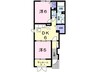 ハーモニー 2DKの間取り