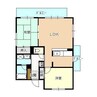 ソレアード 2LDKの間取り
