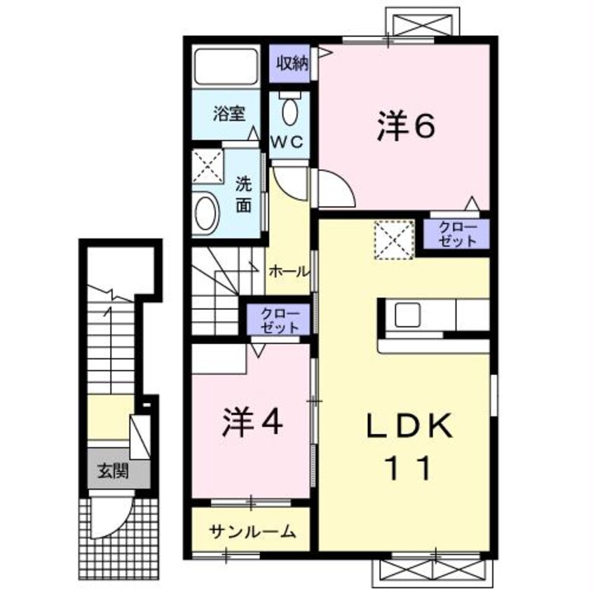 間取図 ベル　パラダイスＡ