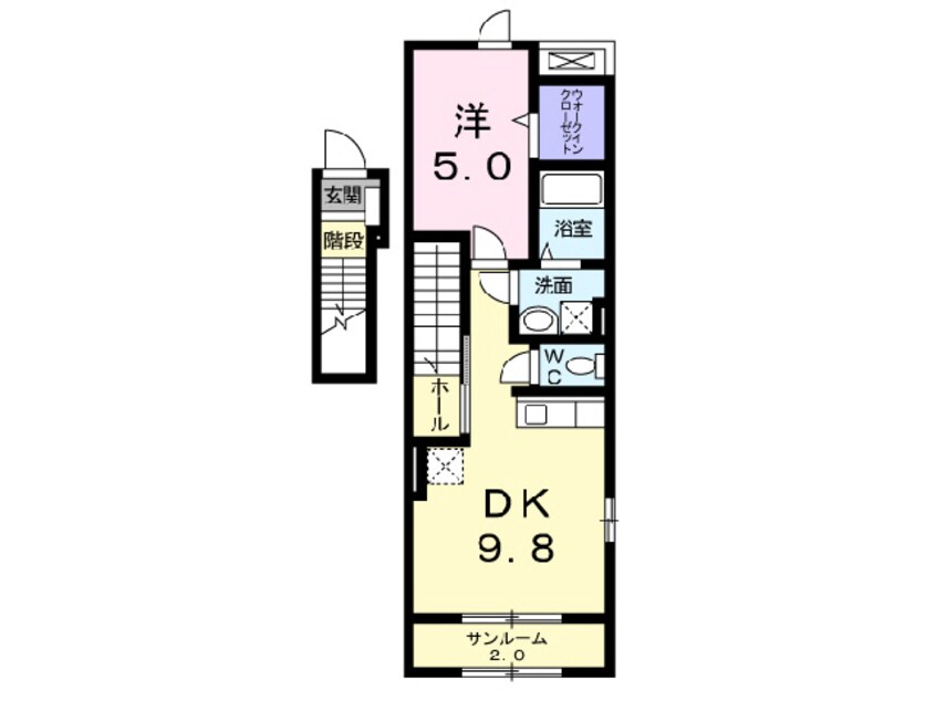 間取図 サンプラザ荻川
