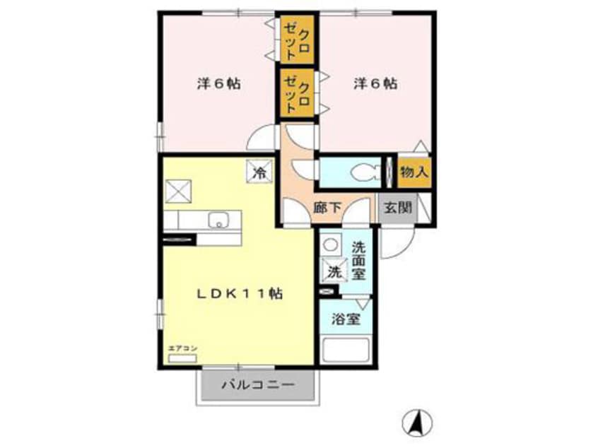 間取図 グランシャリオあおば　A