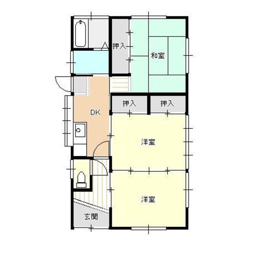 間取図 諏訪１丁目貸家