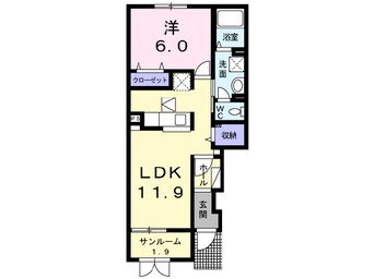 間取図 メゾン　レーヴ荻島