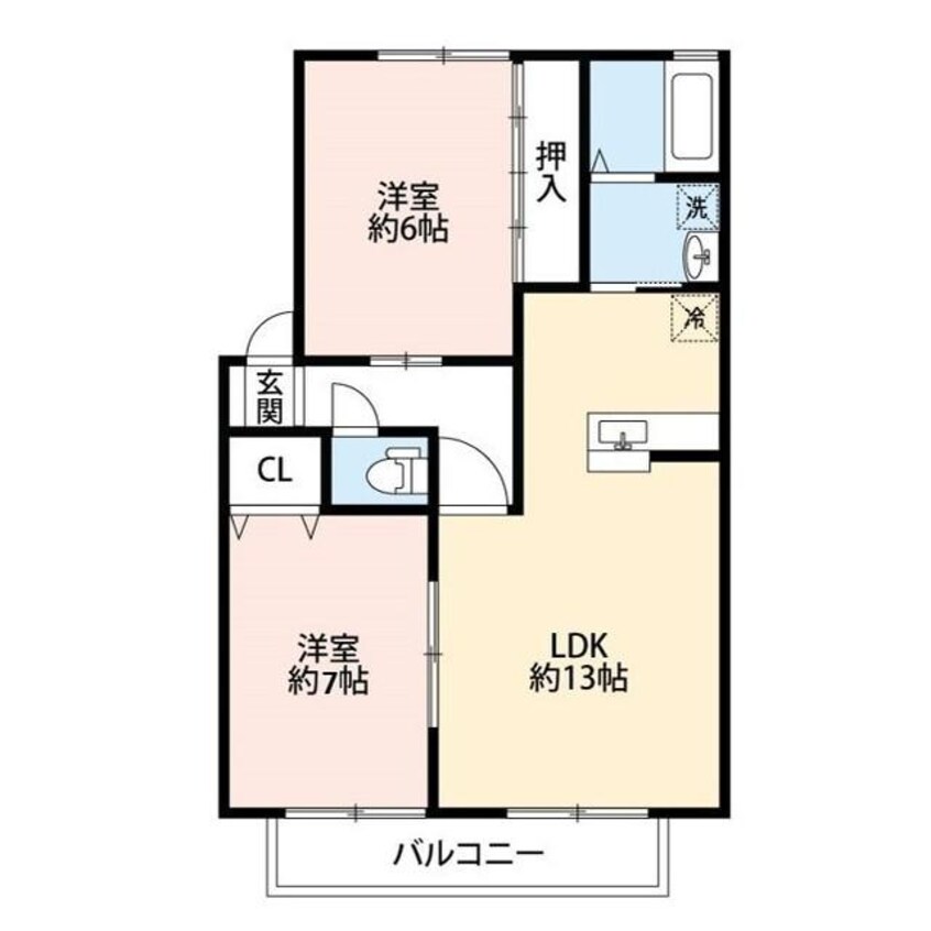間取図 サンガーデン茜ヶ丘Ａ