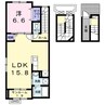 ベルフォーレ城山Ⅱ 1LDKの間取り