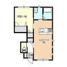 シャーﾒｿﾞﾝSUMON早通Ⅲ 1LDKの間取り