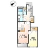 サイネリア　プレイス 1LDKの間取り