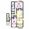 グレース　ファイン荻川 2LDKの間取り