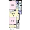 モン　ファヴォリ 2DKの間取り
