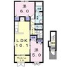 ラビットⅡ 2LDKの間取り