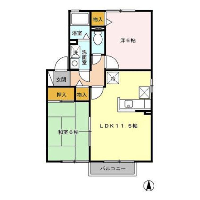 間取図 グリーンアベニュー　B