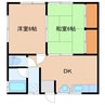ニコット荻川 2DKの間取り