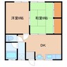 ニコット荻川 2DKの間取り