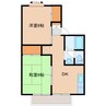 エステートピア親松 2DKの間取り