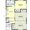 山谷町2丁目貸家 3DKの間取り