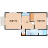 サザンハウス 2Kの間取り