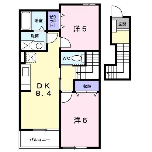 間取り図 ウインドアヴェニューアカイダB